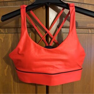 Zyia Active Limited Edition Strappy Bra in a red/orange color women’s XL